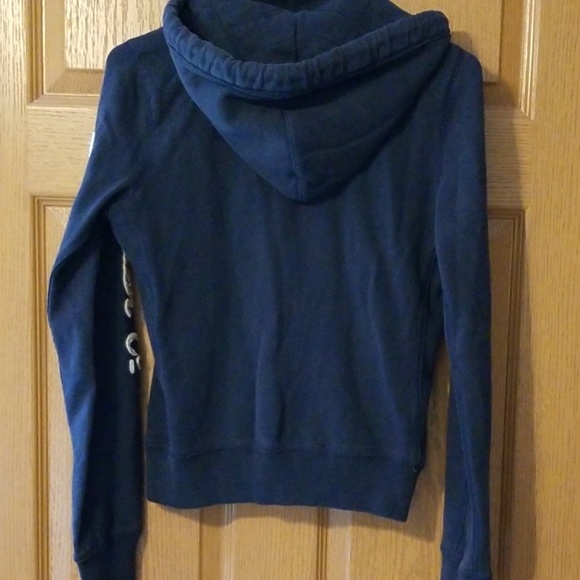 Hollister Dark Blue Sweatshirt Jacket with Hood - Picture 5 of 6